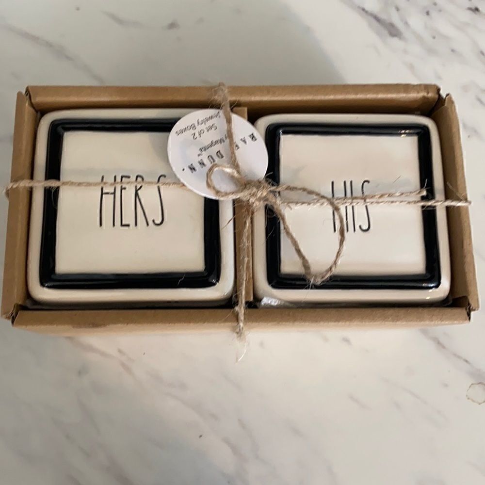 Rae Dunn | by Magenta His & Hers Jewelry Boxes